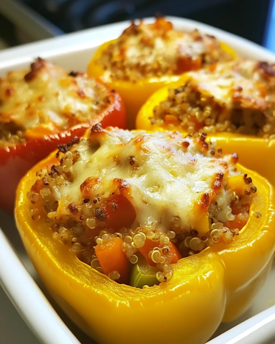 Chicken Quinoa Stuffed Peppers