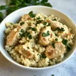 Chicken with Parmesan Cauliflower Rice