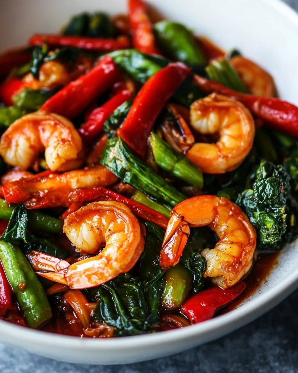 Chinese Style Skinny Shrimp and Vegetables