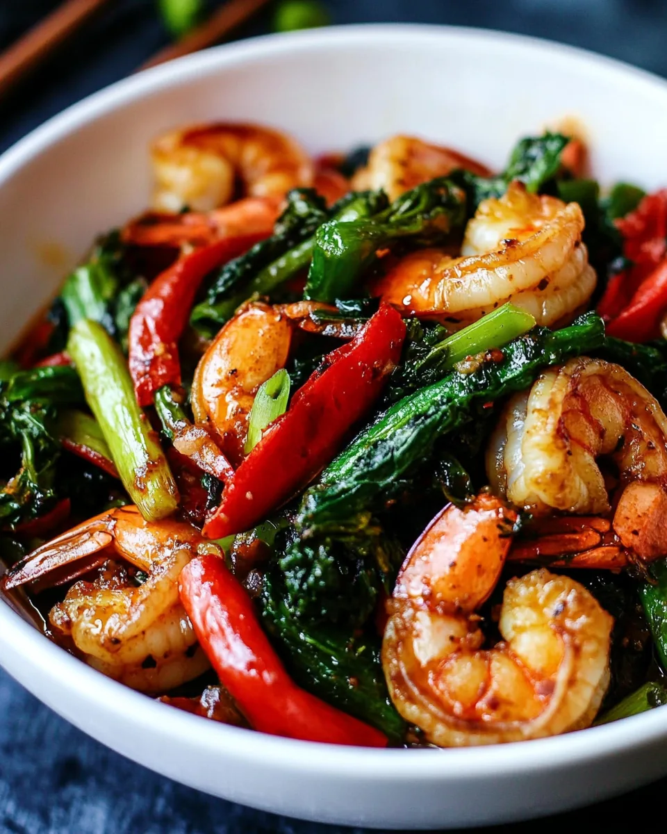 Chinese Style Skinny Shrimp and Vegetables