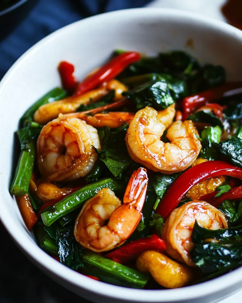 Chinese Style Skinny Shrimp and Vegetables