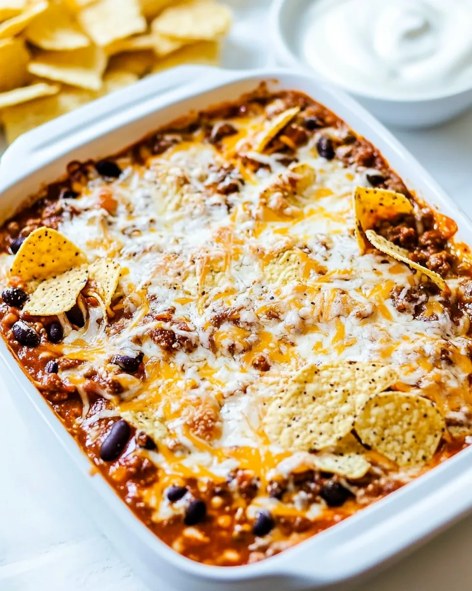 Chips and Cheese Chili Casserole