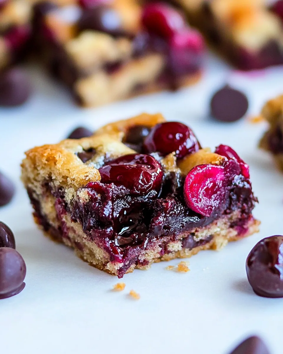 Chocolate Chip Cherry Bars