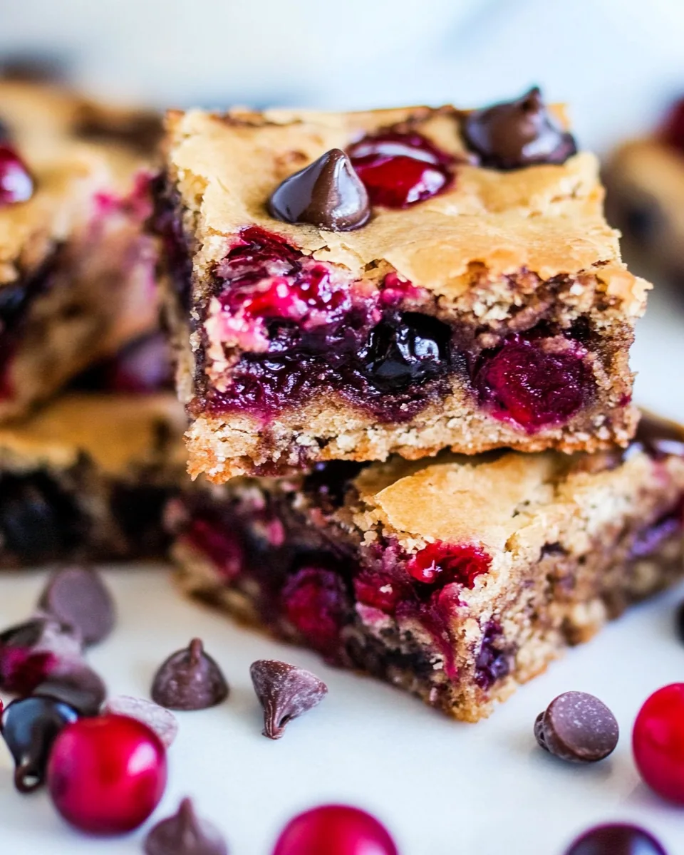 Chocolate Chip Cherry Bars