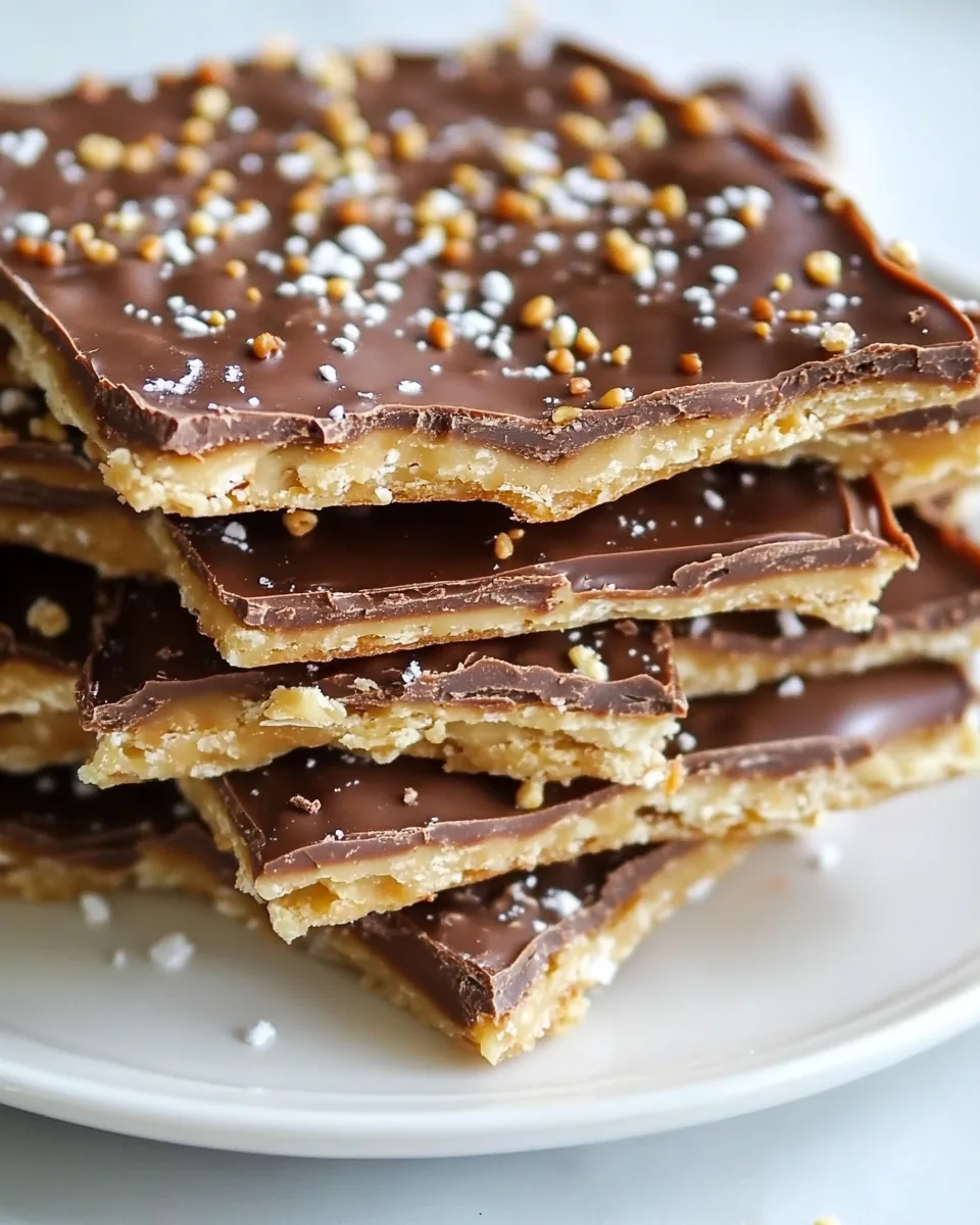 Chocolate Covered Toffee Matzo Crunch