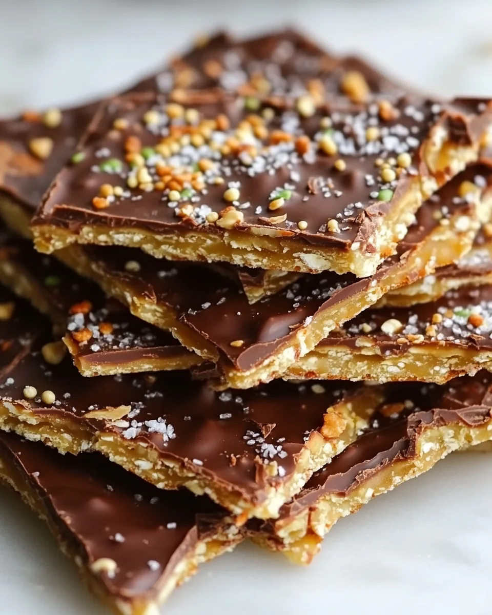 Chocolate Covered Toffee Matzo Crunch
