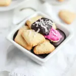 Chocolate Dipped Coconut Shortbread Cookies