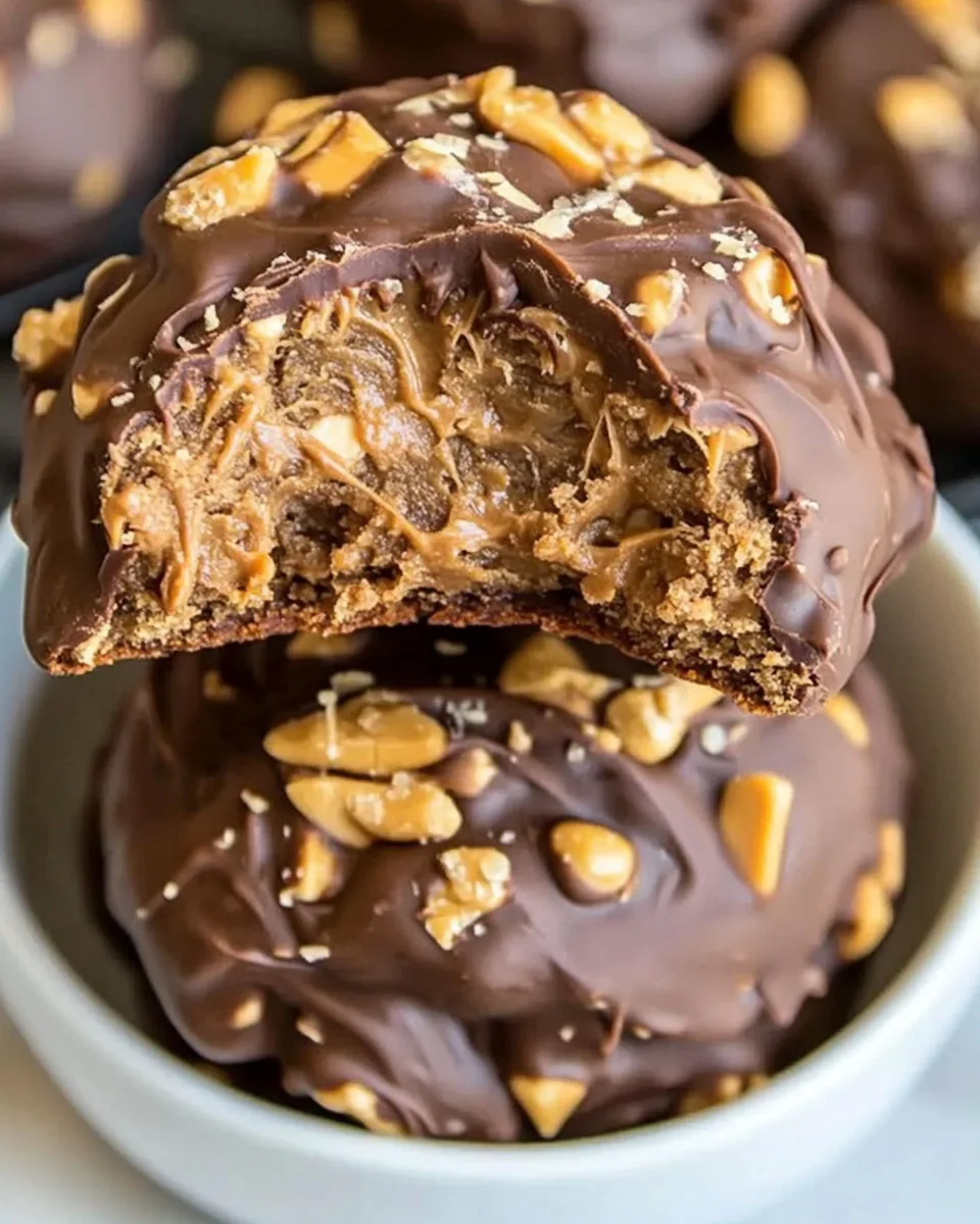 Chocolate Peanut Butter No Bake Cookies