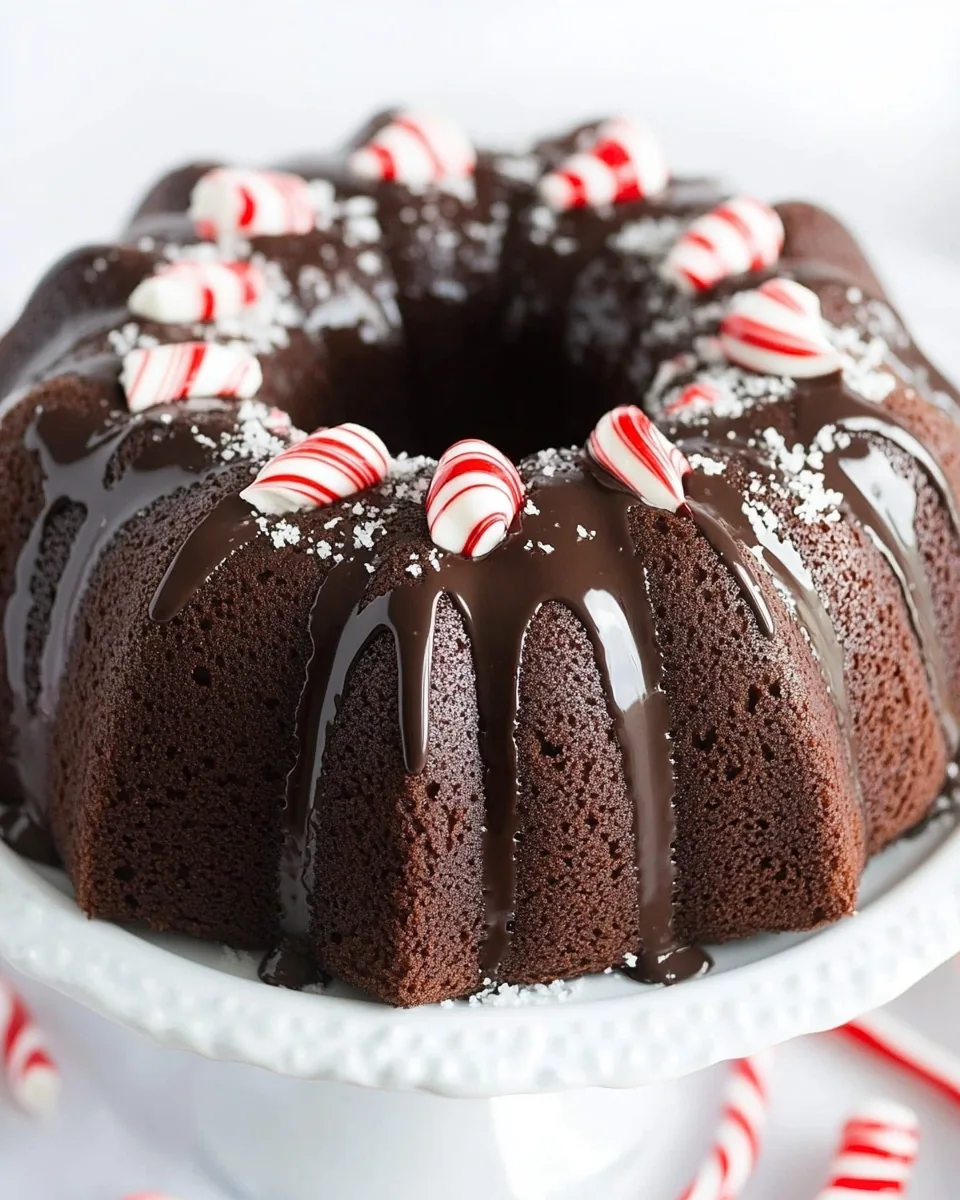 Chocolate Peppermint Bundt Cake