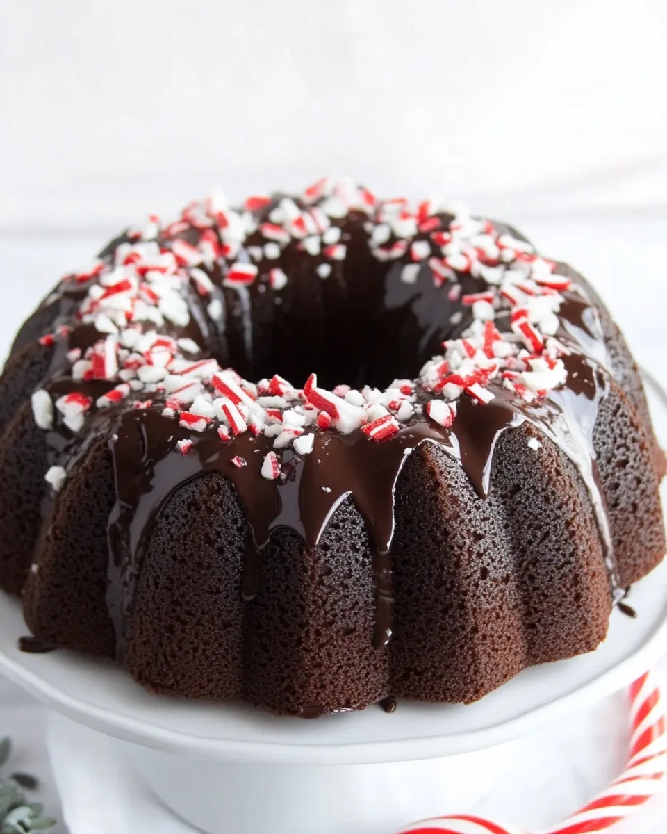 Chocolate Peppermint Bundt Cake
