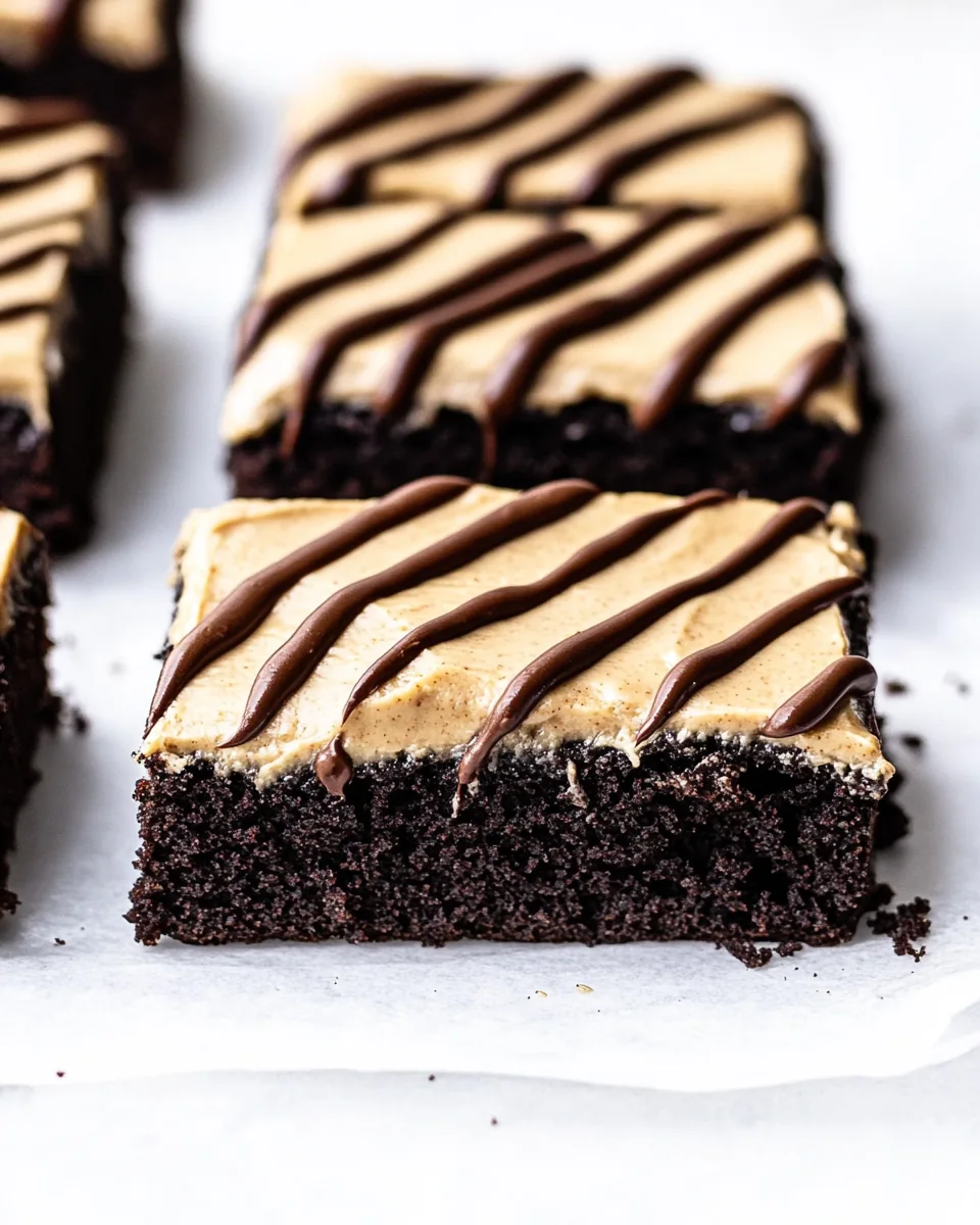 Chocolate Sheet Cake with Peanut Butter Frosting