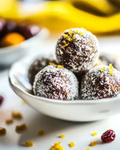 Cranberry Orange Energy Date Balls