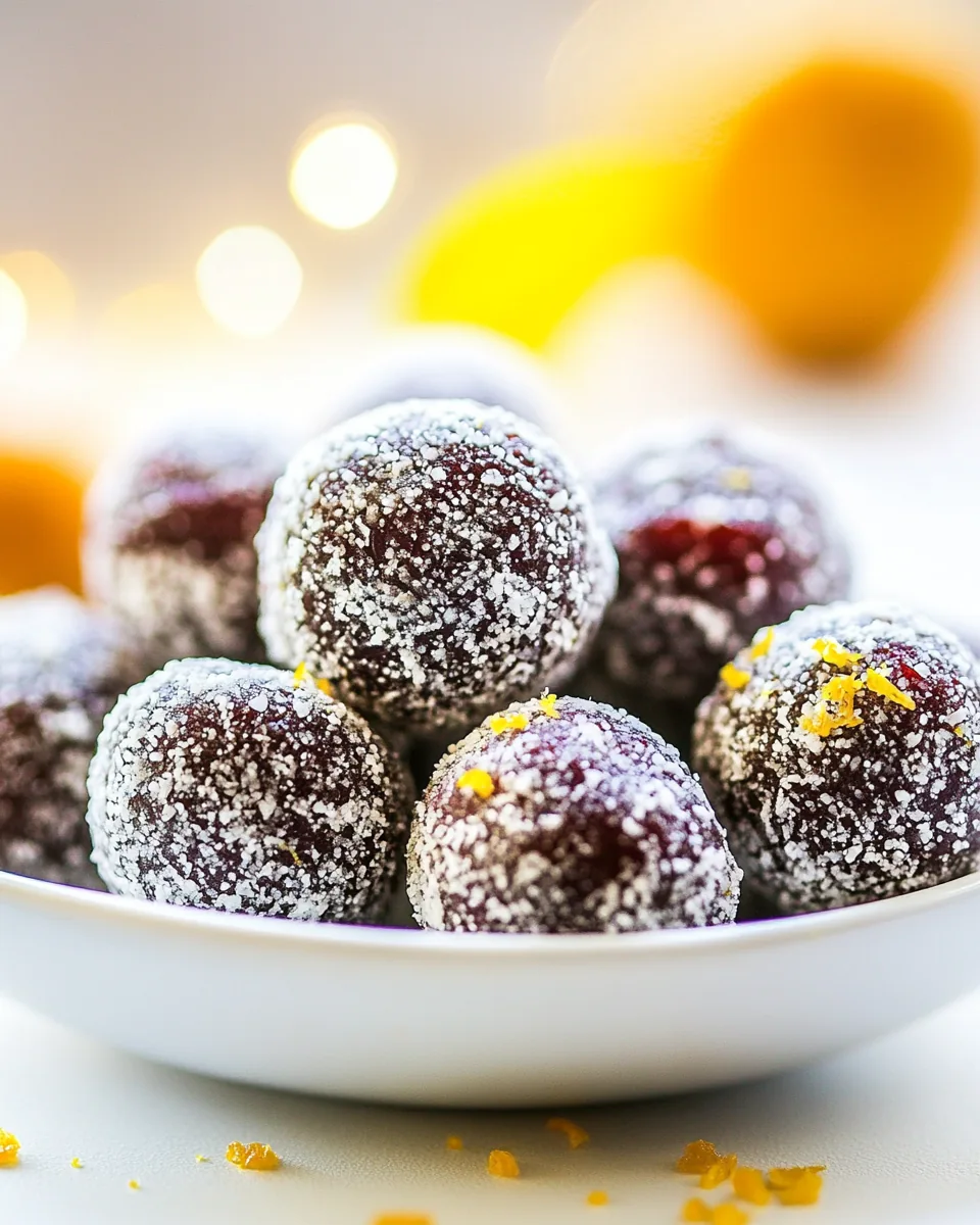 Cranberry Orange Energy Date Balls
