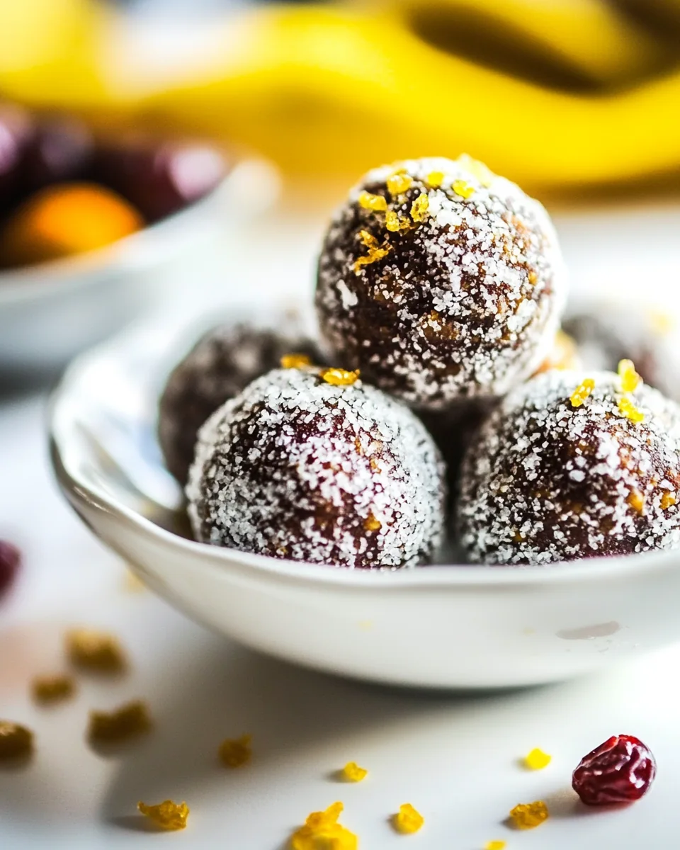 Cranberry Orange Energy Date Balls