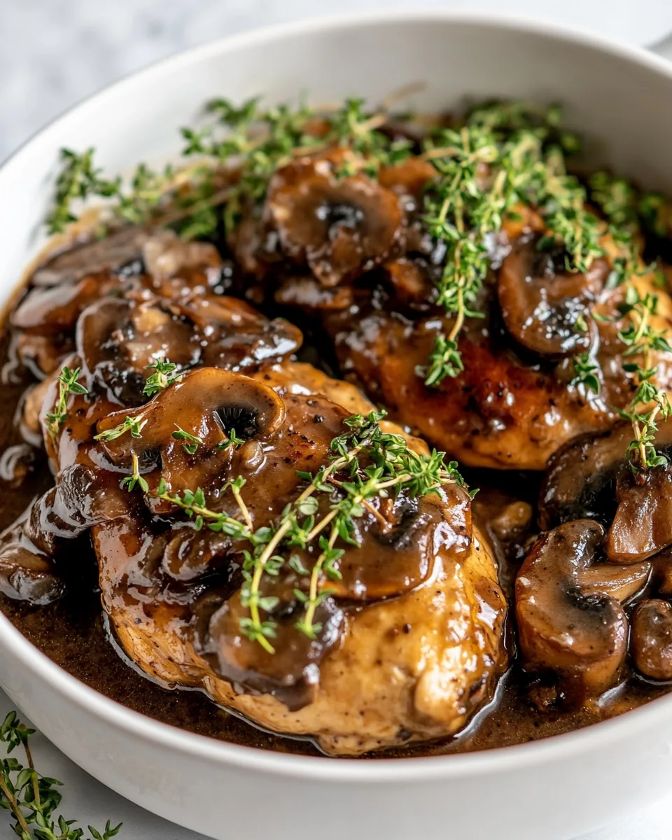 Creamy Balsamic Chicken and Mushrooms