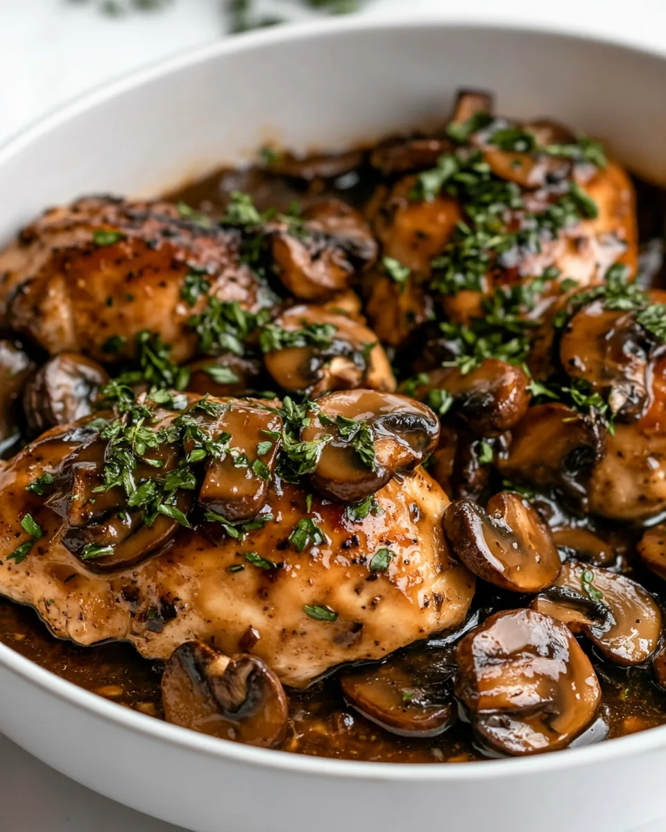 Creamy Balsamic Chicken and Mushrooms