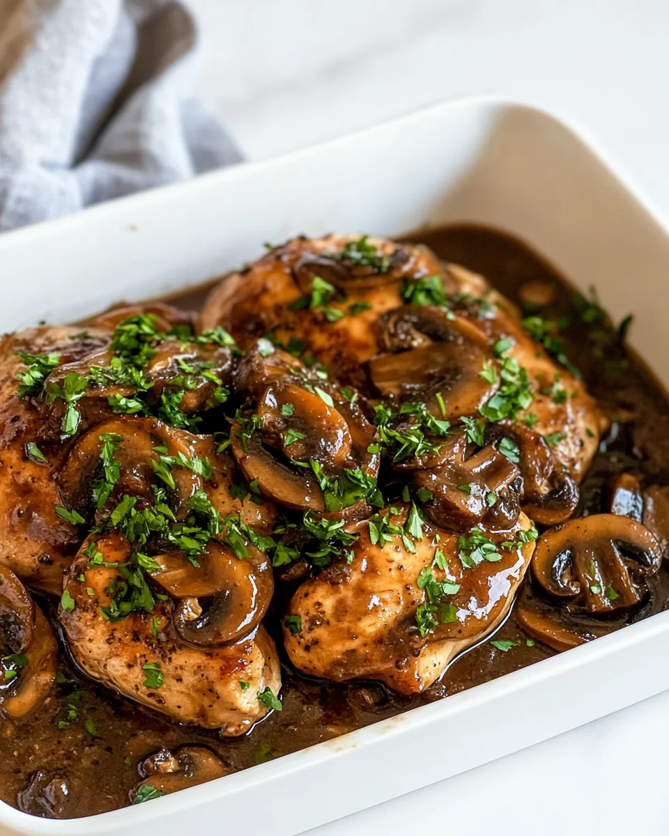 Creamy Balsamic Chicken and Mushrooms