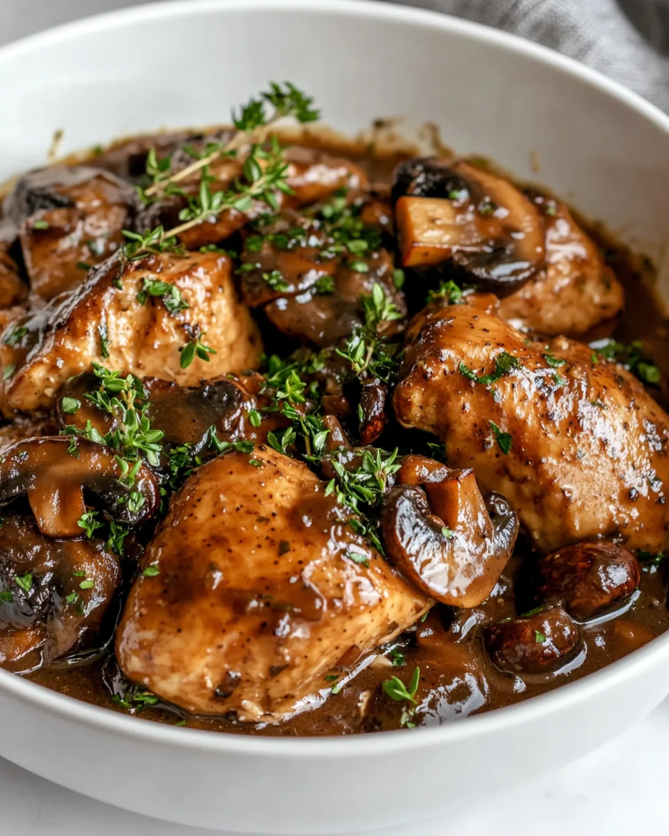 Creamy Balsamic Chicken and Mushrooms