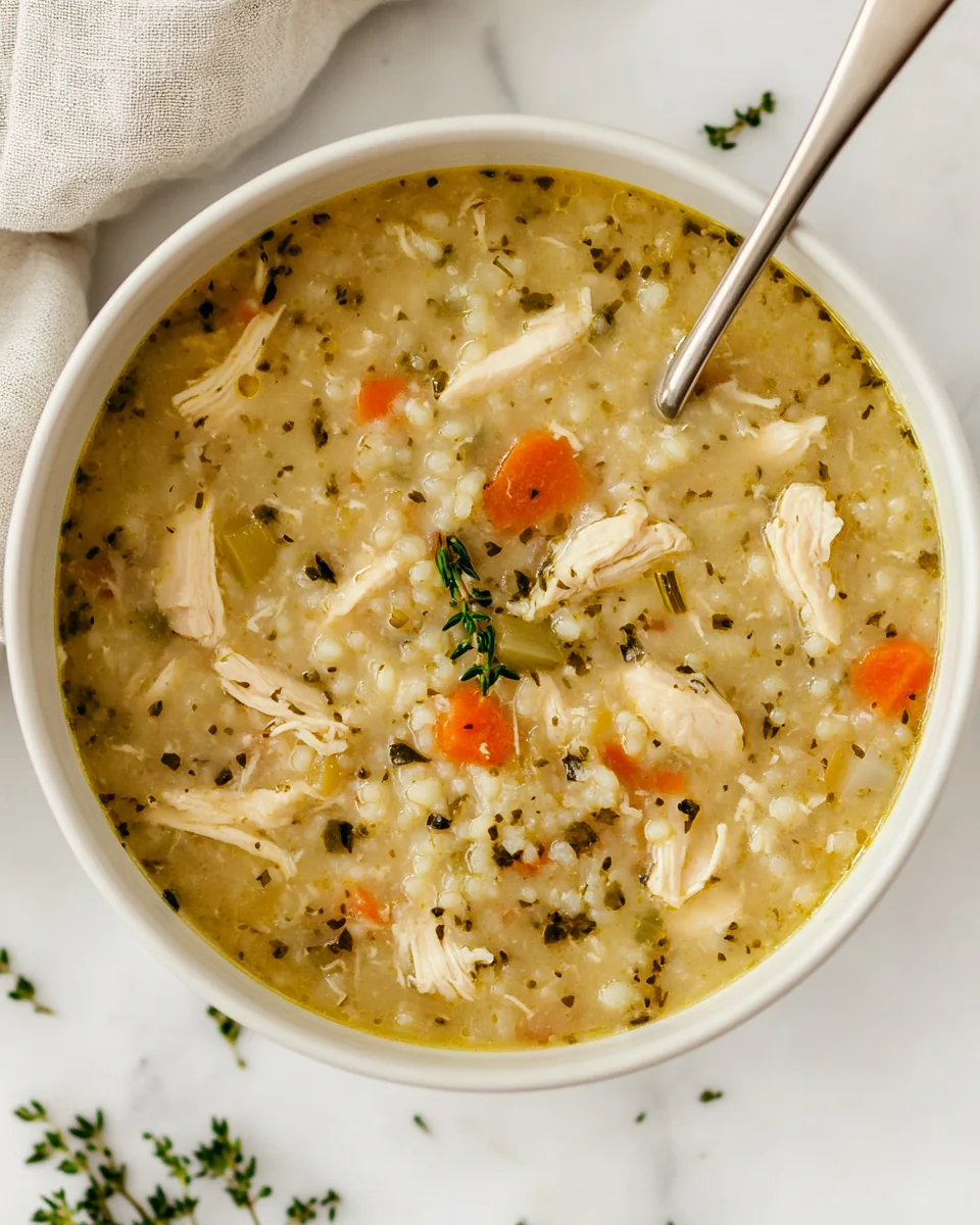 Creamy Chicken Couscous Soup