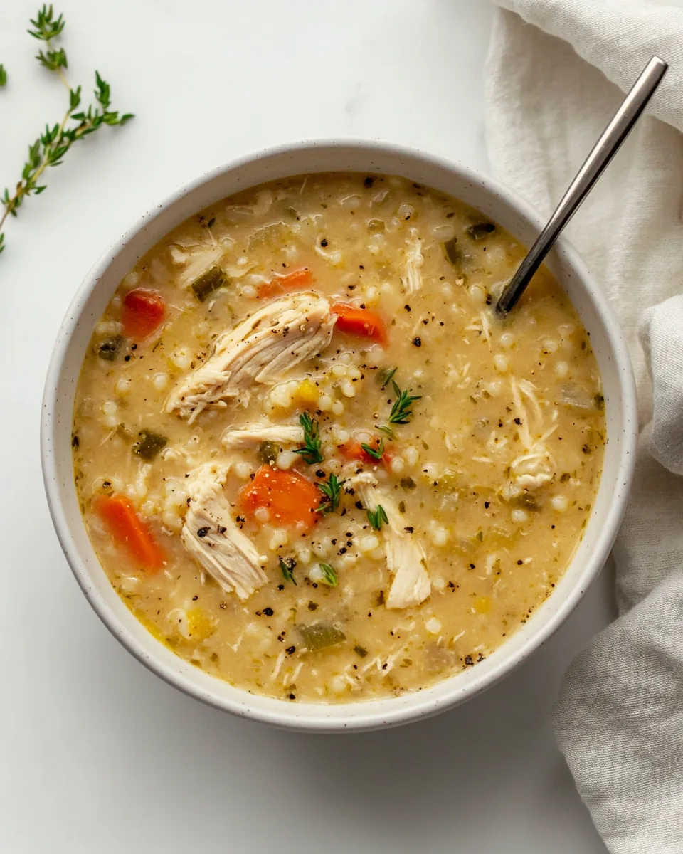 Creamy Chicken Couscous Soup