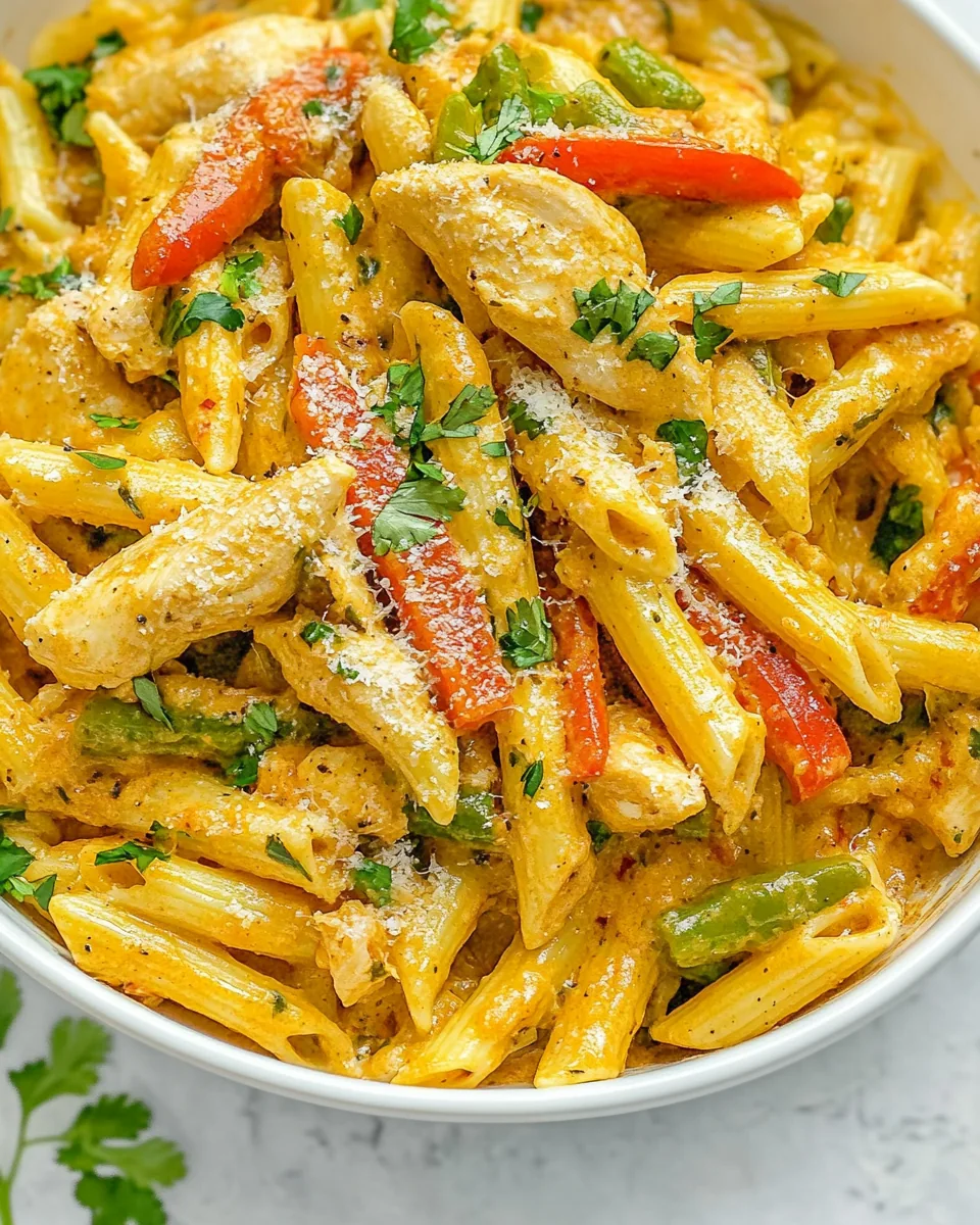 Creamy Chicken Fajita Pasta