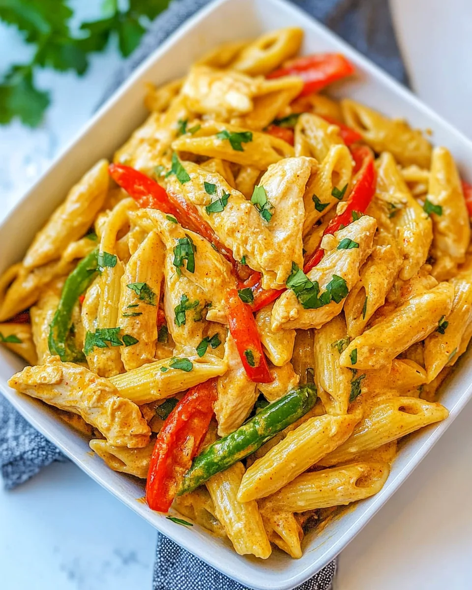 Creamy Chicken Fajita Pasta