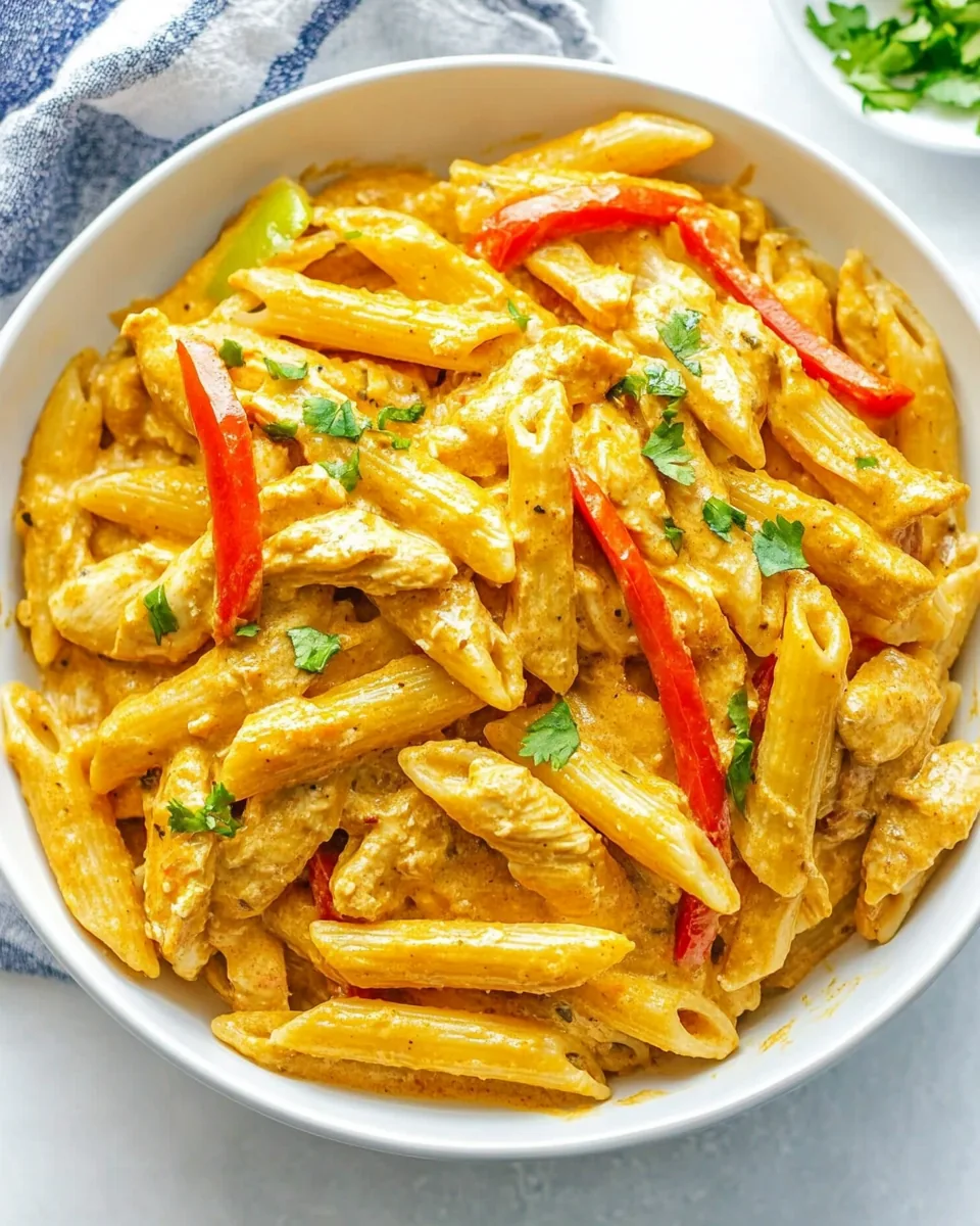 Creamy Chicken Fajita Pasta