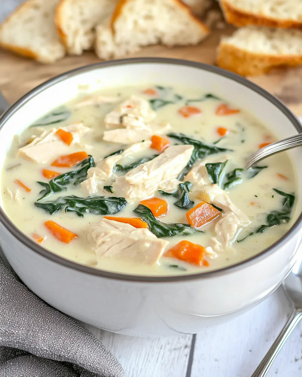 Creamy Chicken Florentine Soup