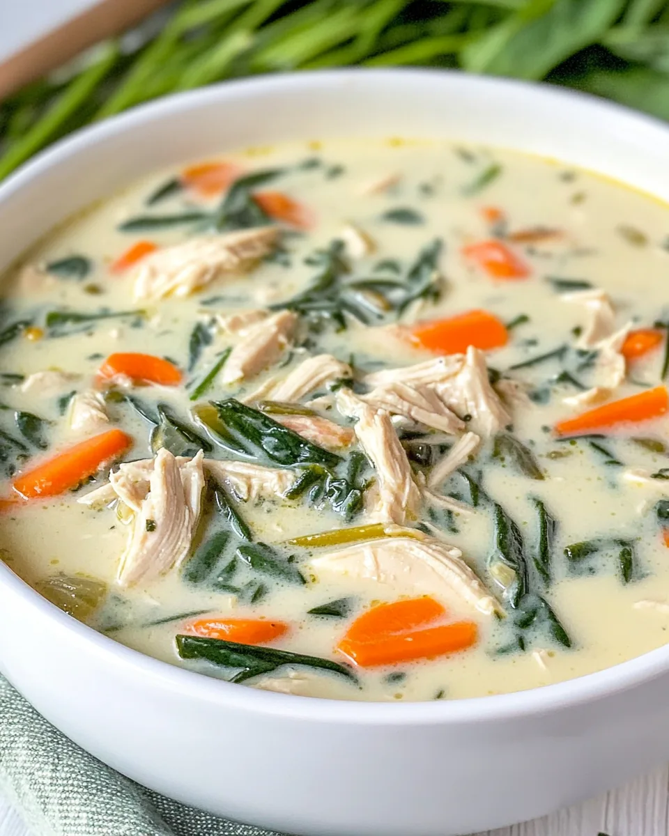 Creamy Chicken Florentine Soup