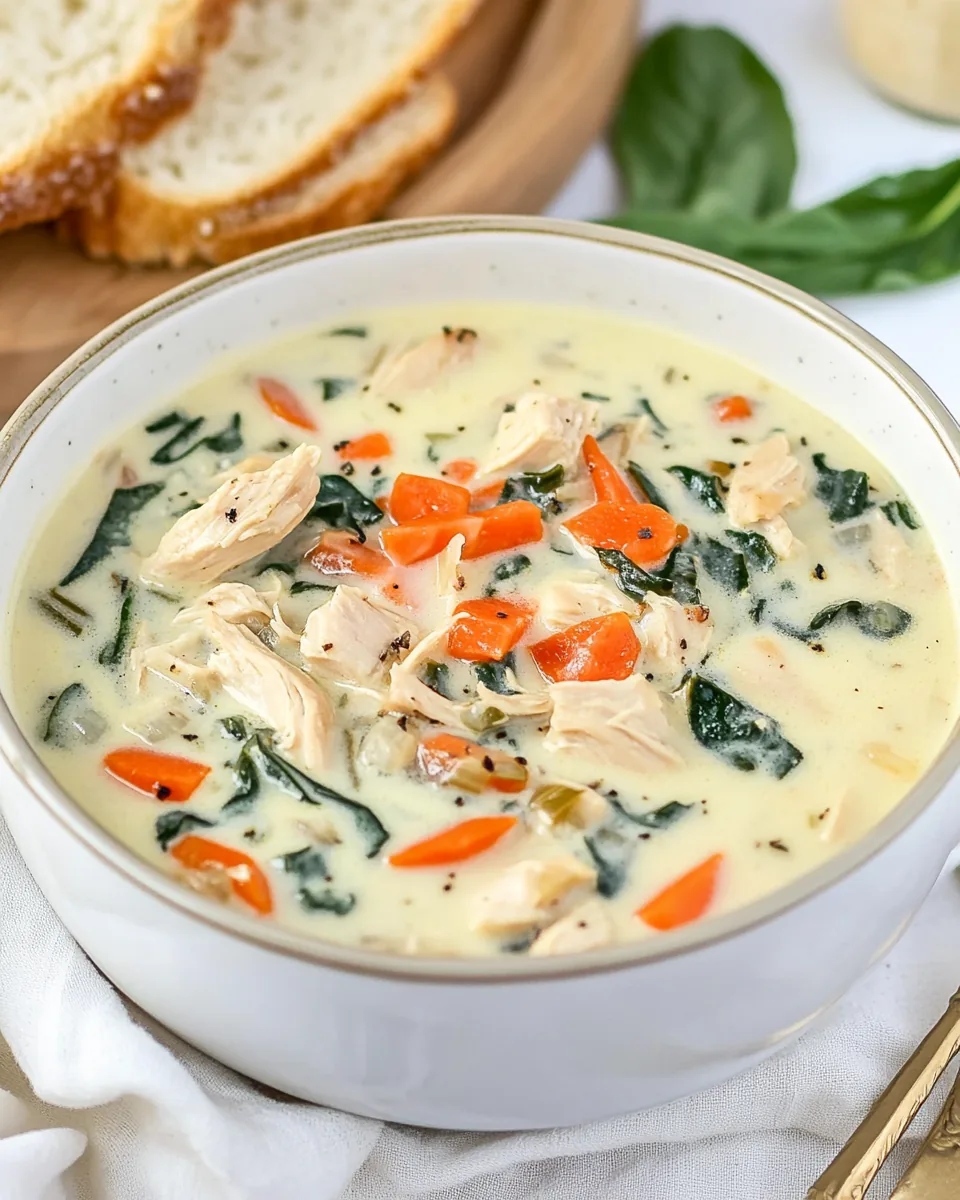 Creamy Chicken Florentine Soup