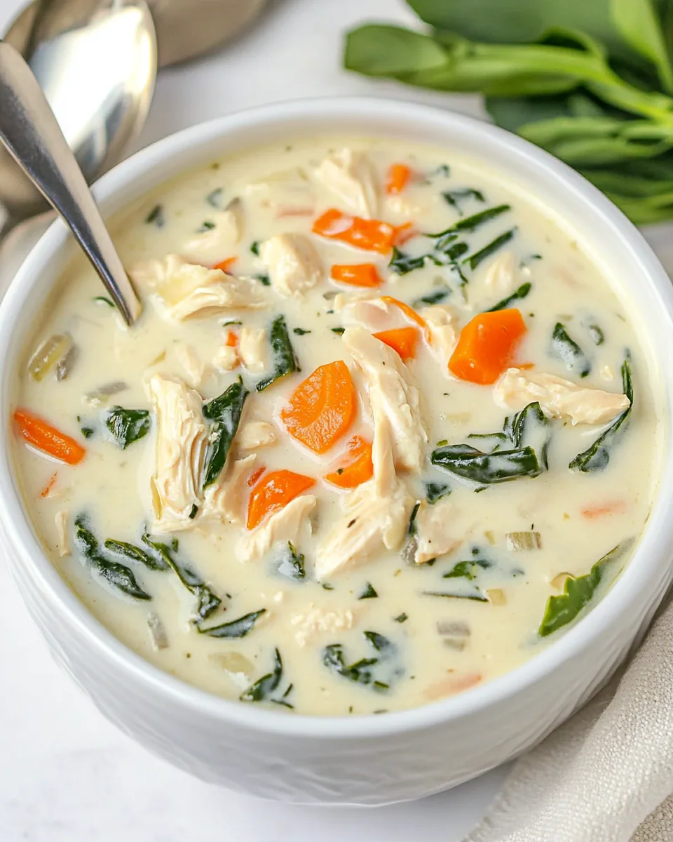 Creamy Chicken Florentine Soup