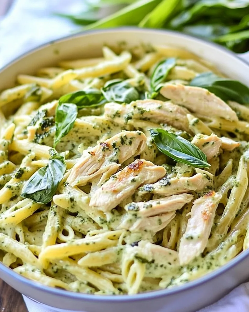 Creamy Chicken Pesto Pasta