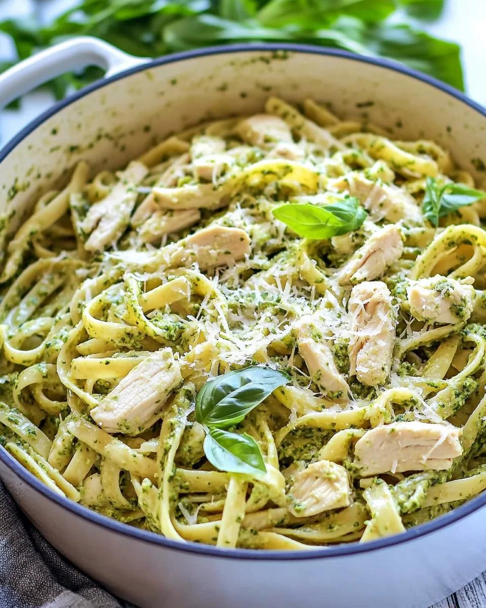 Creamy Chicken Pesto Pasta