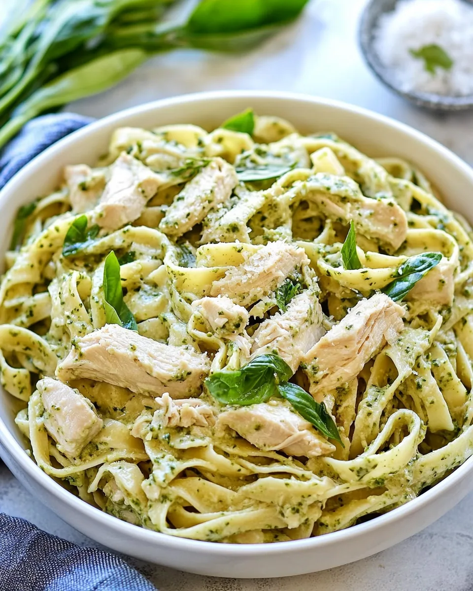 Creamy Chicken Pesto Pasta