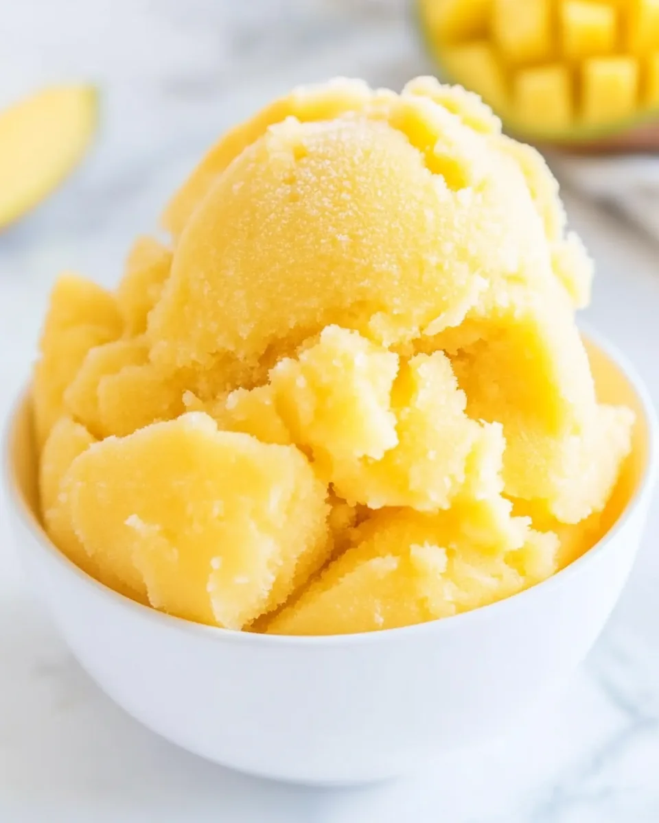 Creamy Refreshing Mango Sorbet