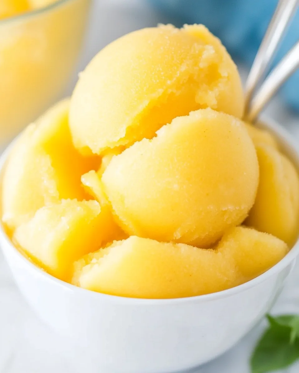 Creamy Refreshing Mango Sorbet