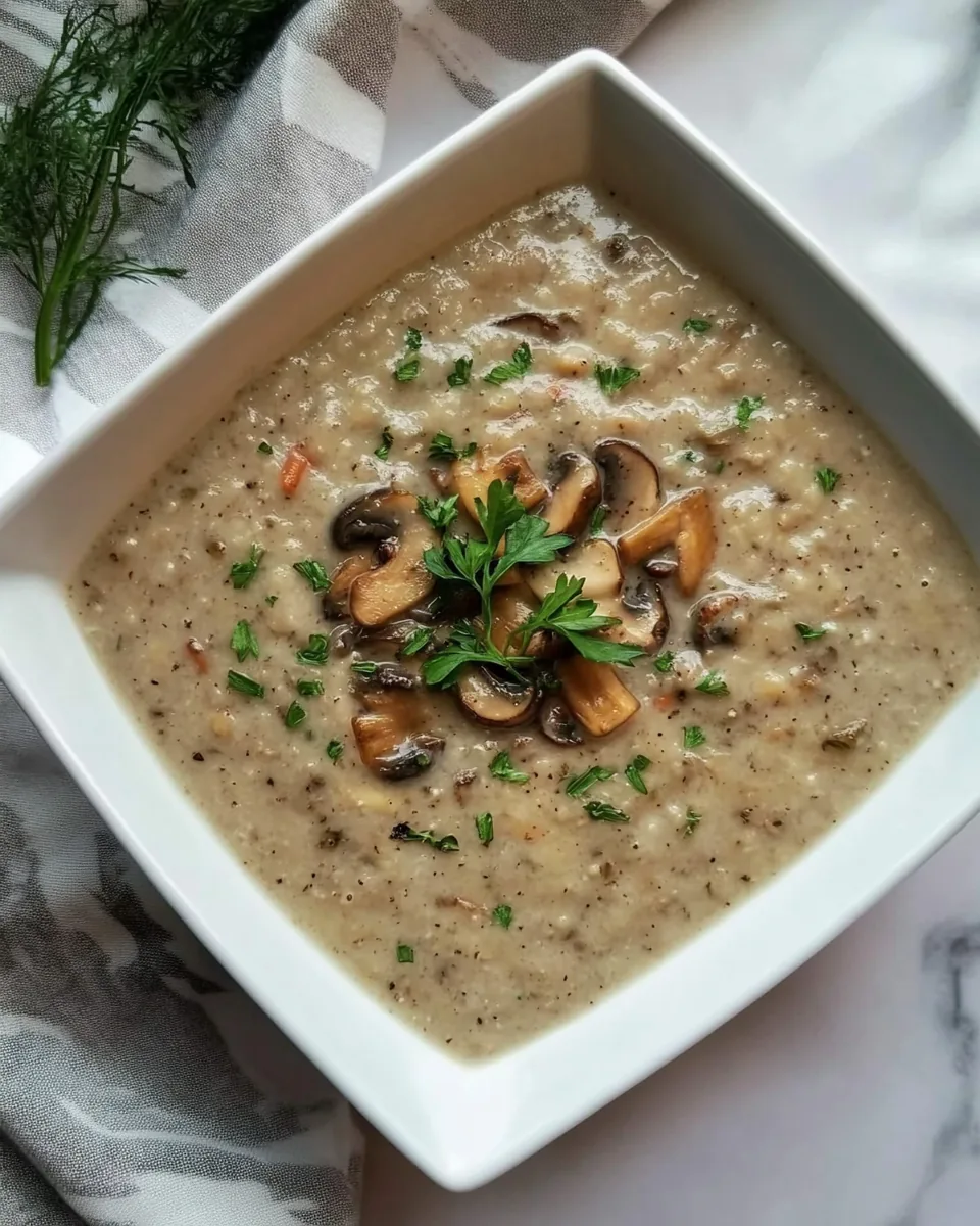 Creamy Vegan Mushroom Soup