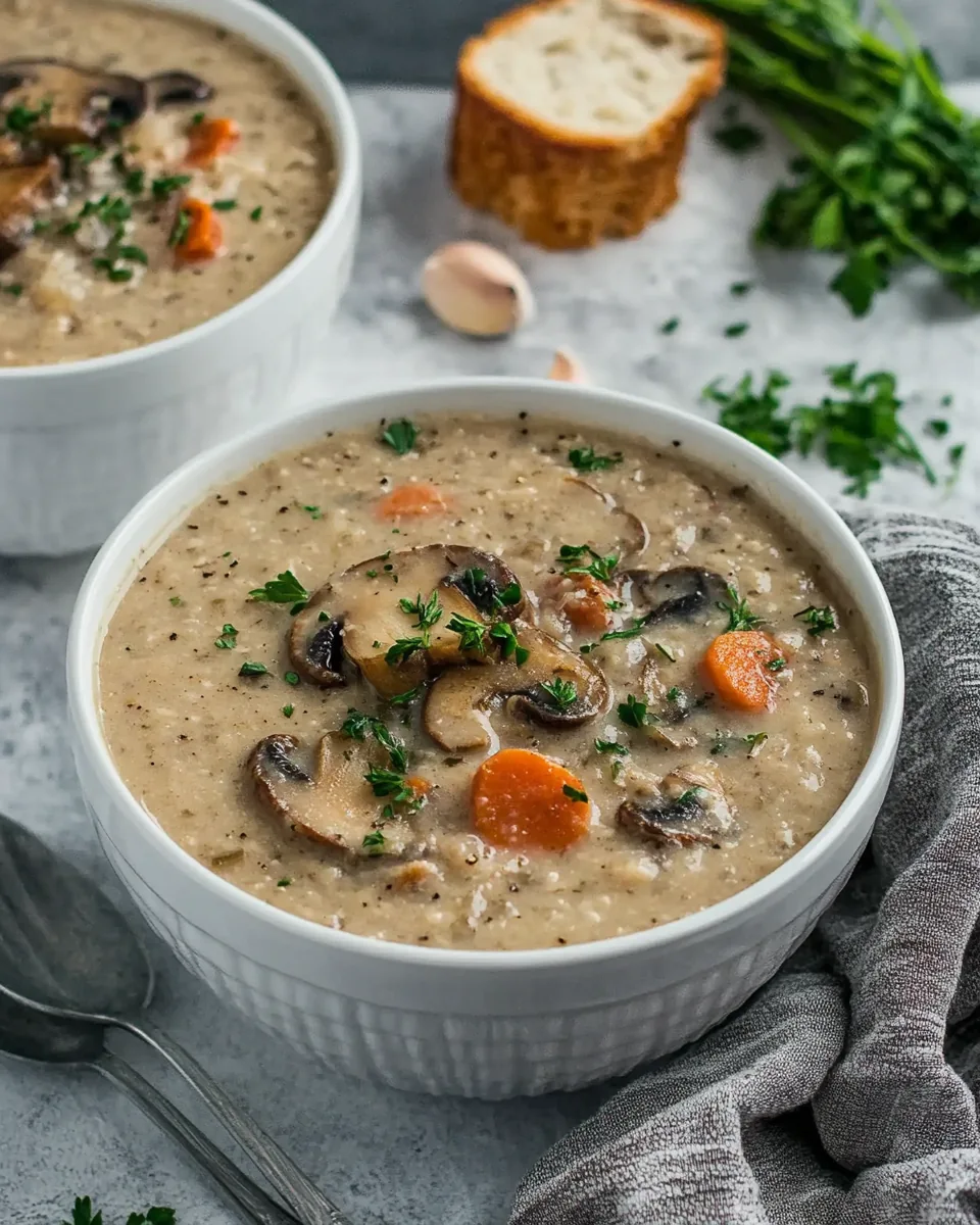 Creamy Vegan Mushroom Soup