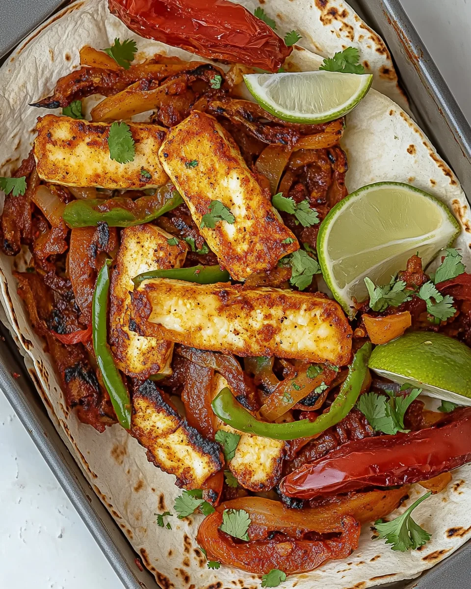 Crispy Halloumi Fajitas