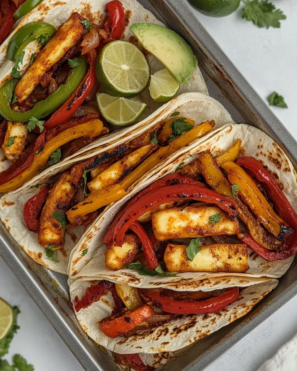 Crispy Halloumi Fajitas