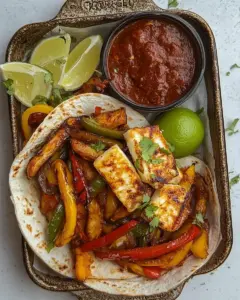 Crispy Halloumi Fajitas