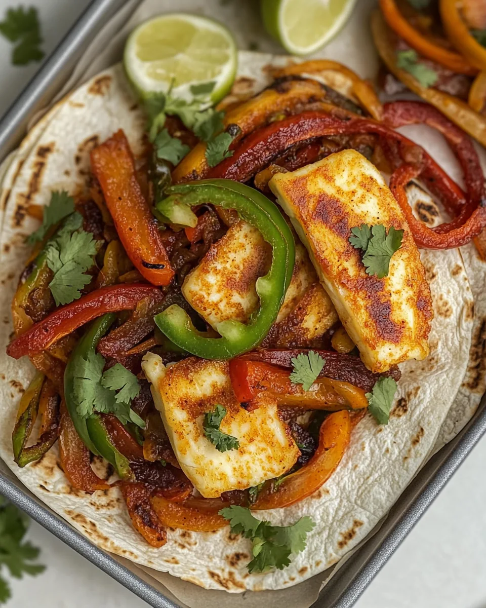 Crispy Halloumi Fajitas