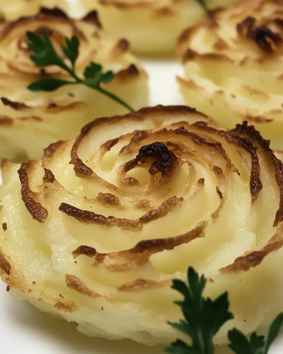 Crispy Mashed Potato Rosettes