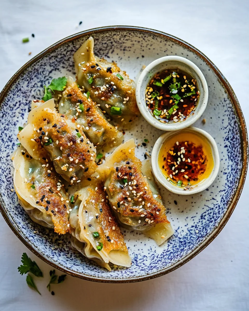 Crispy Sesame Ginger Potstickers