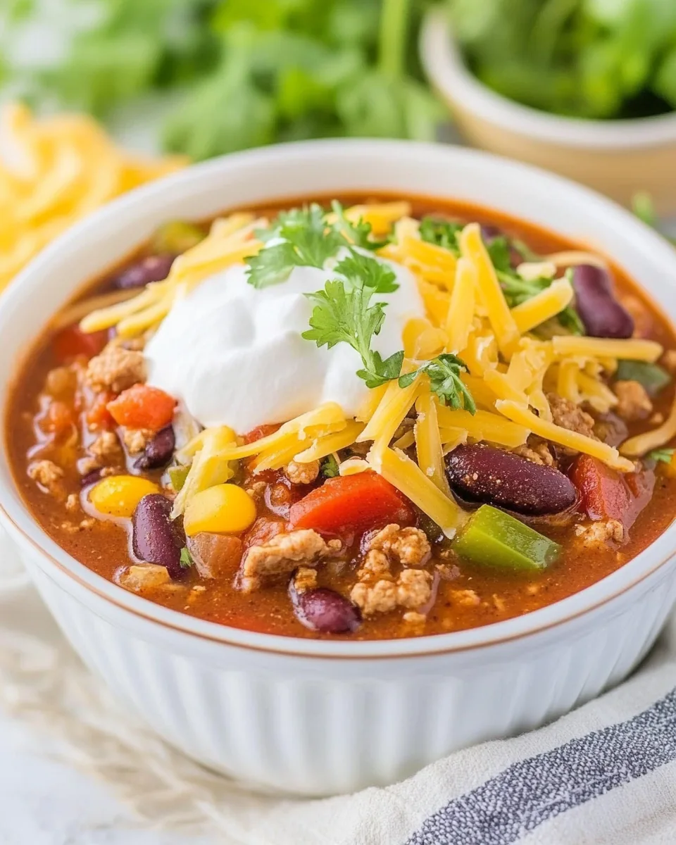 Crock Pot Turkey Chili