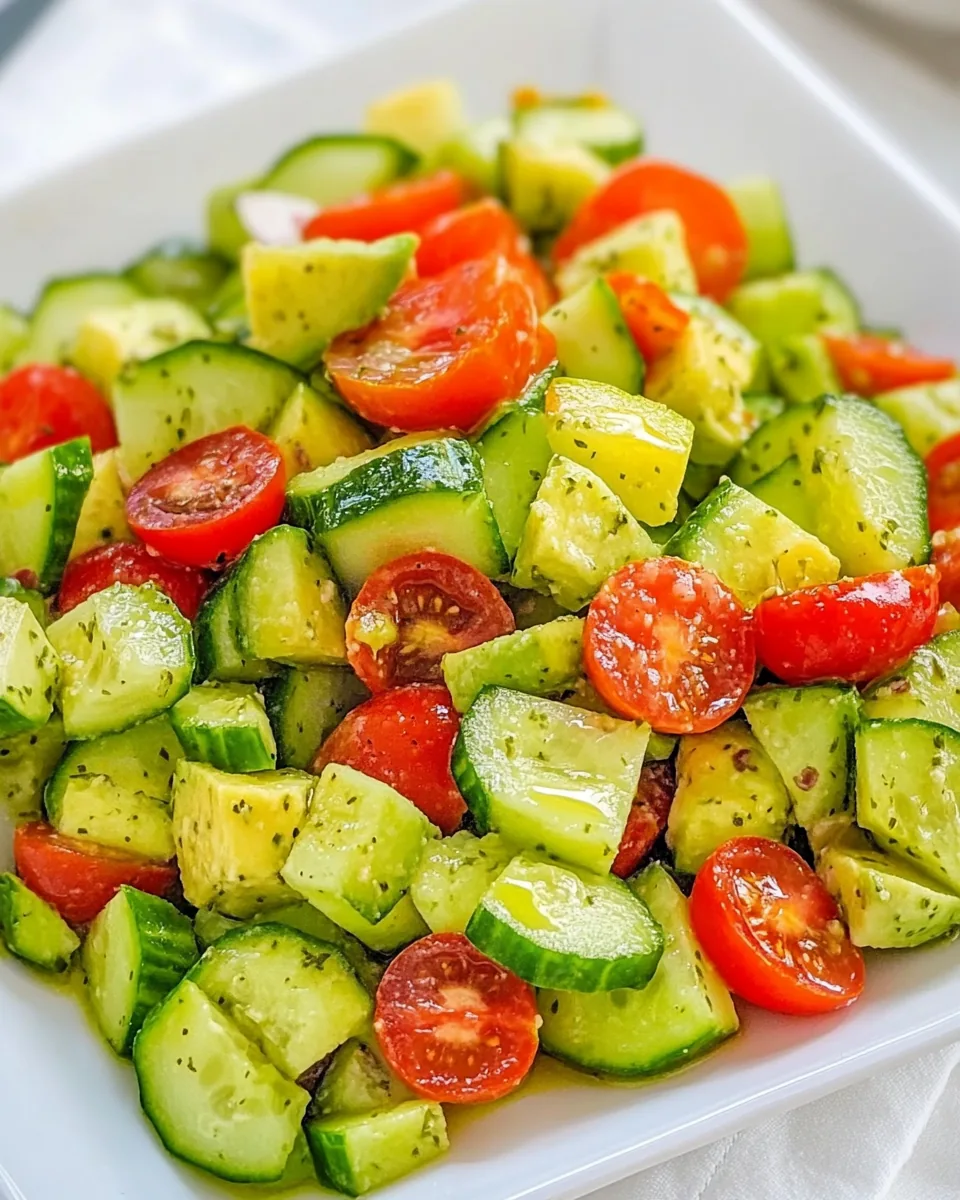 Cucumber Tomato Avocado Salad