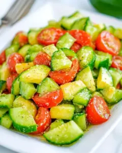 Cucumber Tomato Avocado Salad