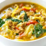 Curry Ground Turkey Cabbage Soup