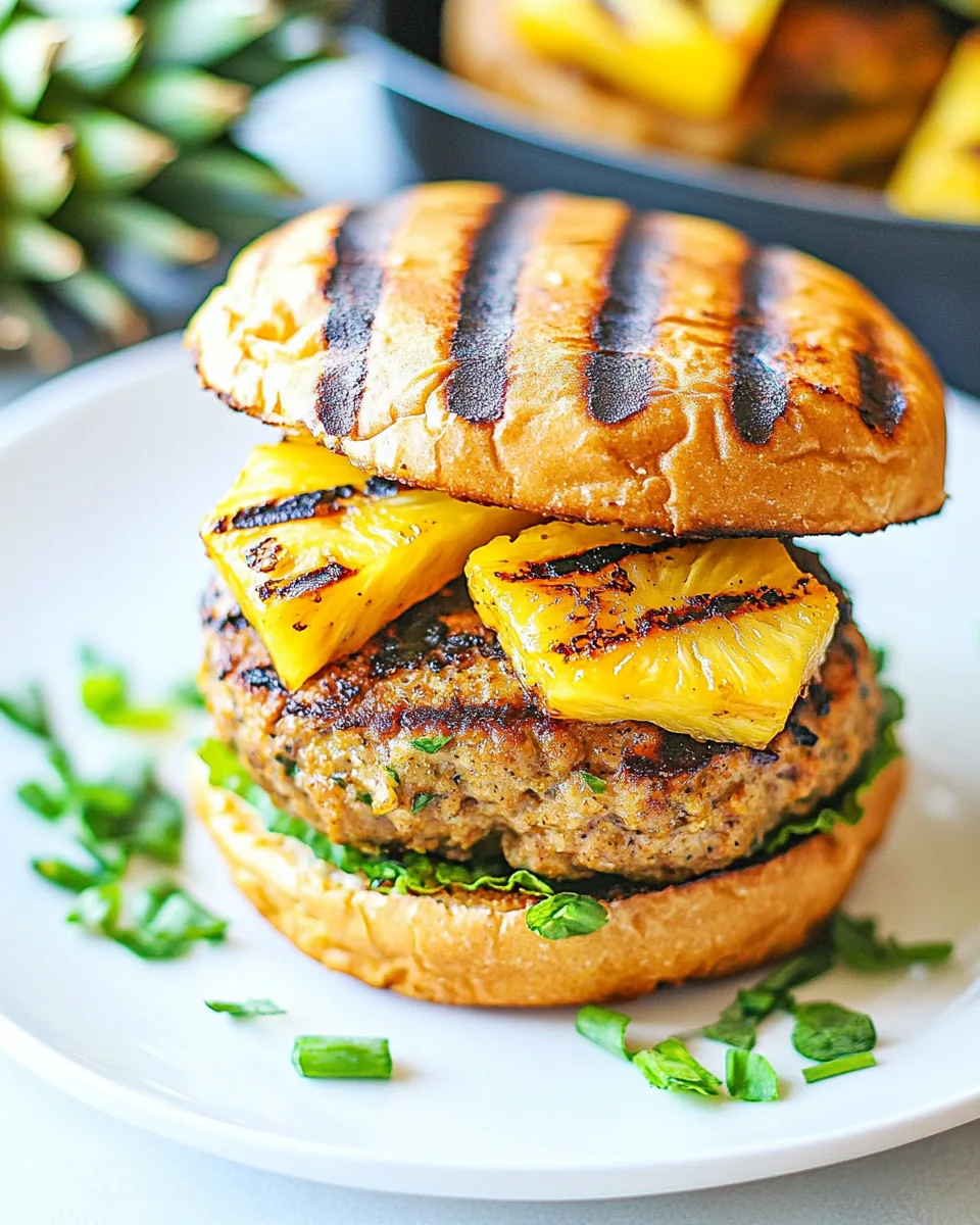Curry Turkey Burgers With Grilled Pineapple