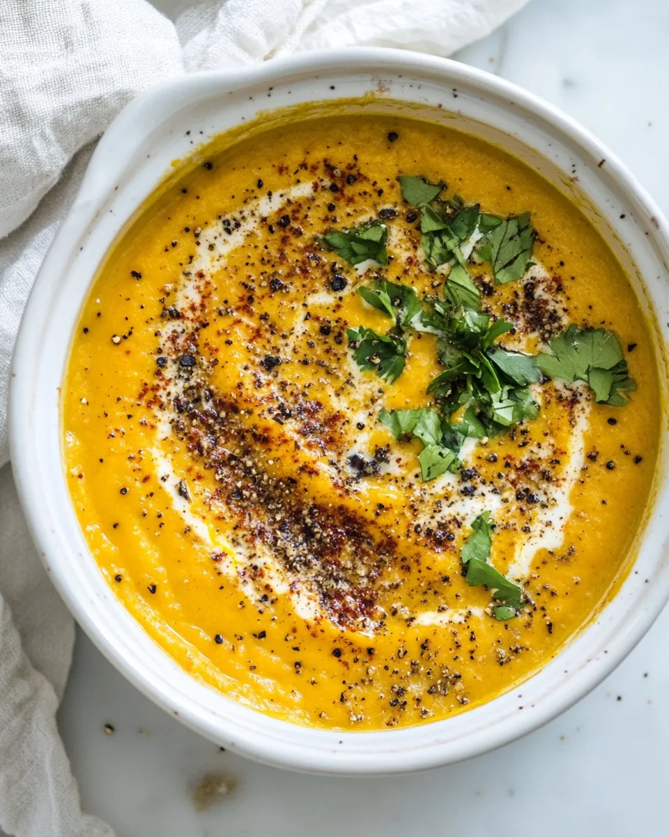 Dairy Free Roasted Carrot Ginger Soup